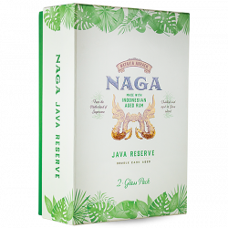 Coffret Rhum Naga Réserve Indonésie 40° 70cl + 2 verres de dégustation