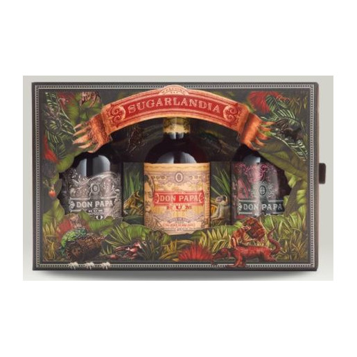 Coffret 3x20 cl Rhum DON PAPA Super Premium Tripack Welcome to Sugarlandia 42.7°