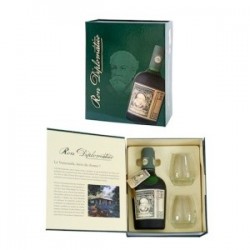 Coffret Rhum Diplomatico 70cl + 2 verres