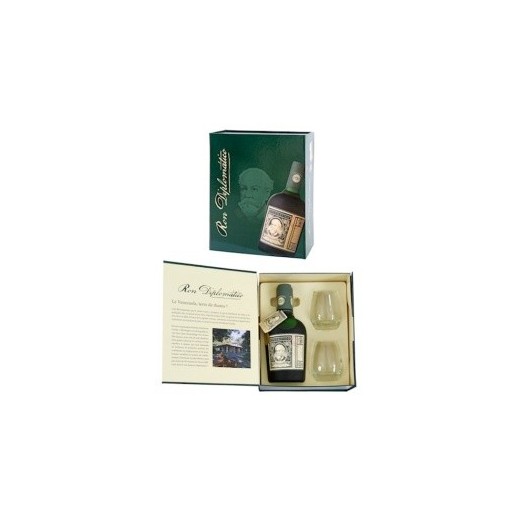 Coffret Rhum Diplomatico 70cl + 2 verres