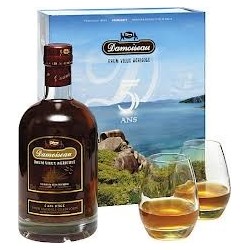 Coffret Rhum Damoiseau 5 ans 70cl + 2 verres