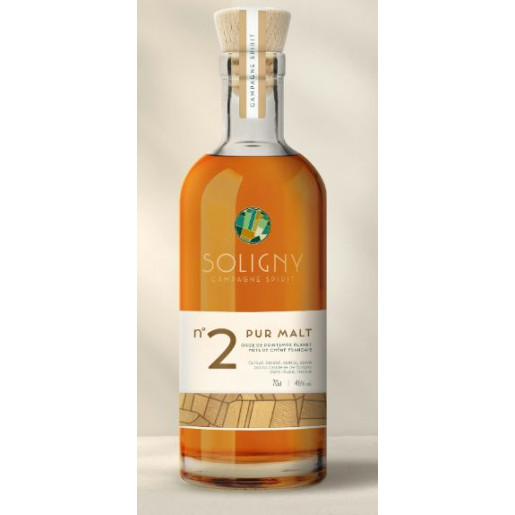 Eau de vie de malt Le Chant du Coq num 2 Soligny les Etangs 70cl 46%Vol