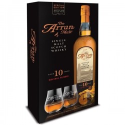 Coffret Arran 10 ans Single Malt + 2 verres