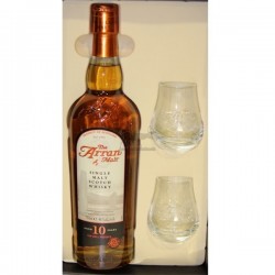 Coffret Arran 10 ans Single Malt + 2 verres