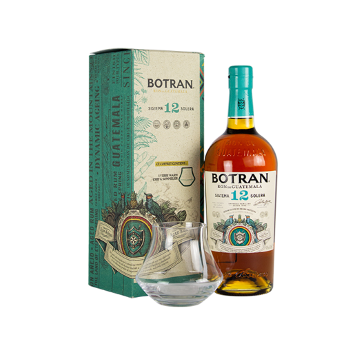 Rhum Botran Sistema 12 solera Guatemala avec 1 verre 70cl 40%vol.