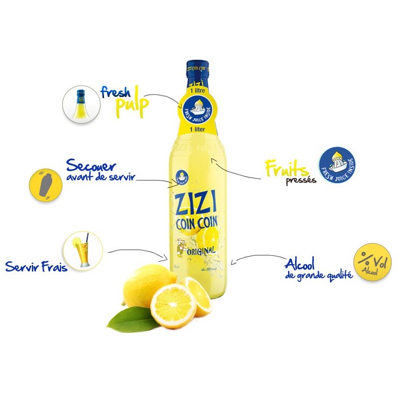 ZiziCoinCoin Original Lemon 100cl 12.5°