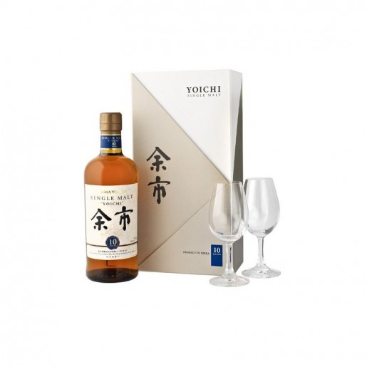 Yoichi 10 ans single malt 45% 70cl coffret avec 2 verres