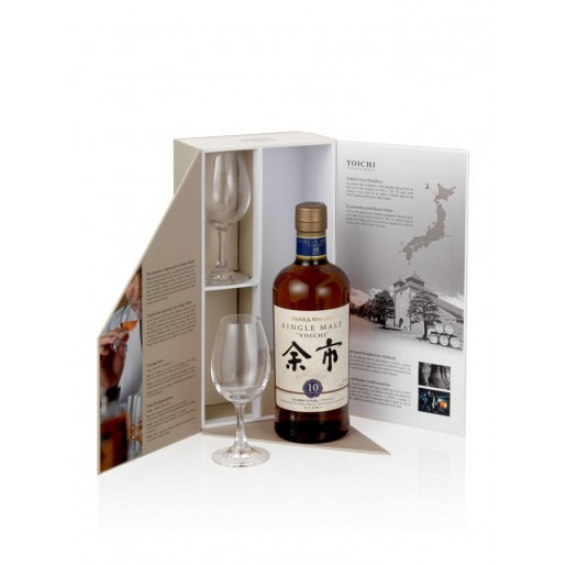 Yoichi 10 ans single malt 45% 70cl coffret avec 2 verres