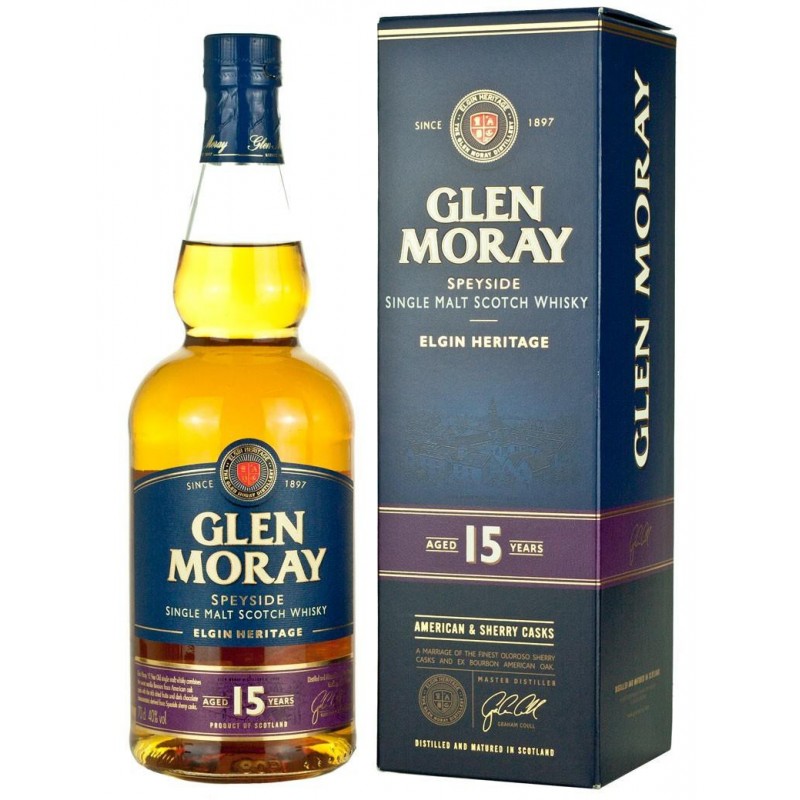 Glen Moray 15 ans Single Malt 70cl 40%vol.