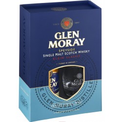 Coffret Glen Moray Tourbé Peated 70cl + 2 verres