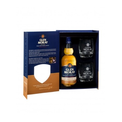 Coffret Glen Moray Chardonnay + 2 verres